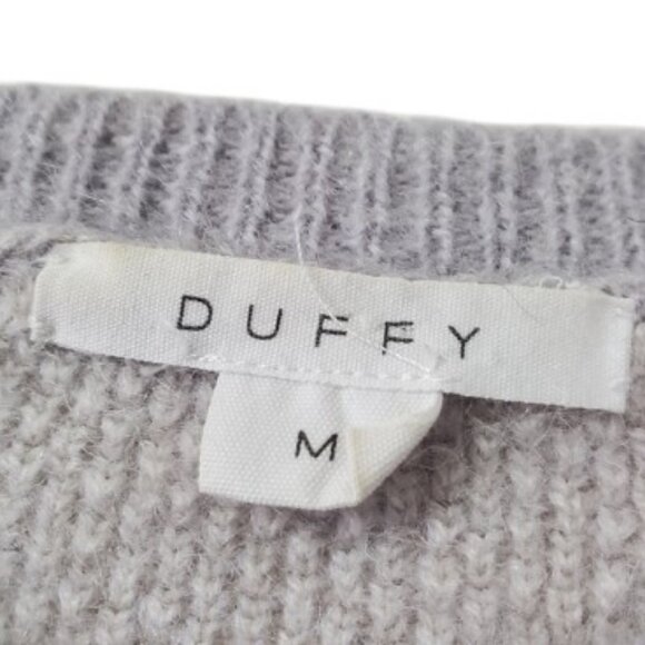 Duffy two-tone purple alpaca mohair blend cozy boxy sweater size M - Picture 3 of 6